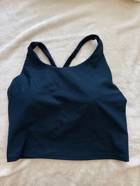 Old Navy Navy Blue Crop Sports Bra Tank